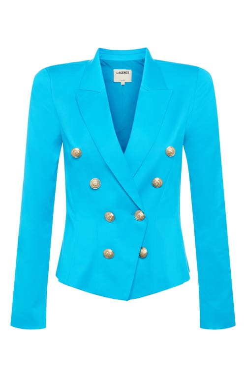 L'agence Bethany Tapered Blazer In Bright Aqua