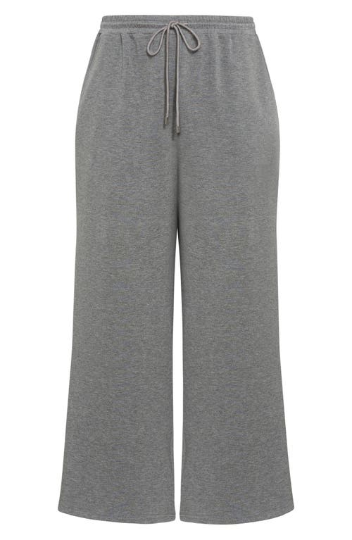 City Chic Mae Wide Leg Drawstring Waist Knit Pants