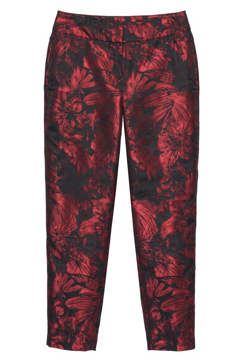 Slim Leg Pants, Alternate, color, FIRE RED/ BLACK