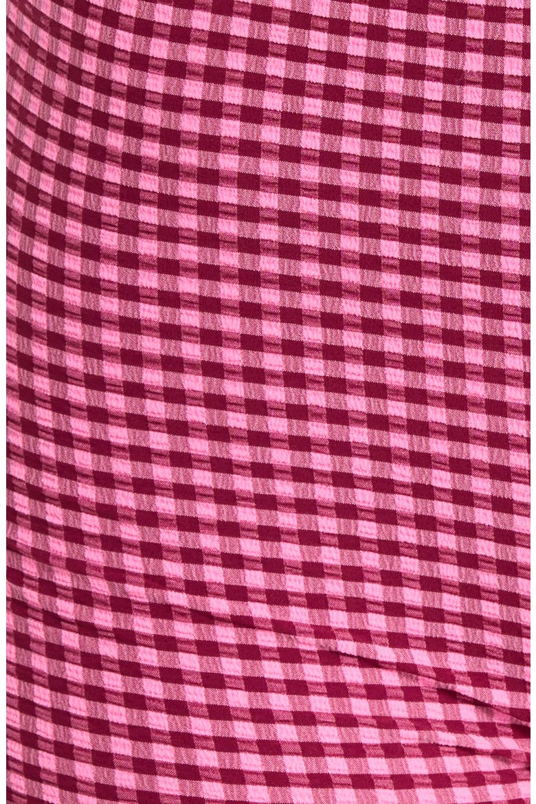 Full Coverage Gingham Swim Boyshorts, Alternate, color, CHERRY KISS