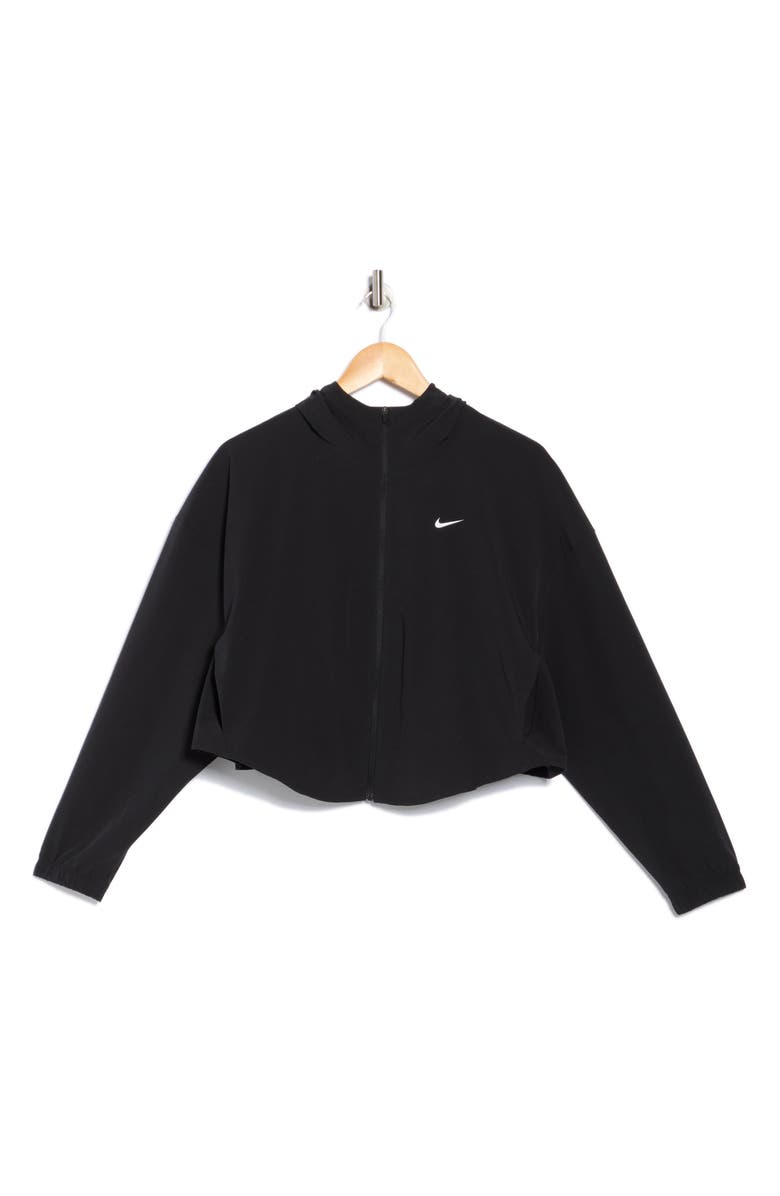 Nike One Repel Oversize Hooded Water Resistant Woven Jacket, Alternate, color, Black/ White