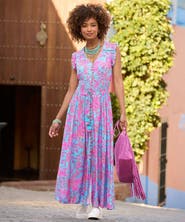 Joe Browns V Neck Ruffle Maxi Dress