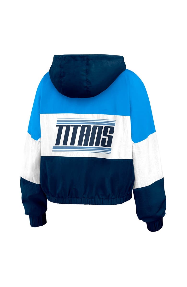 WEAR by Erin Andrews Women's WEAR by Erin Andrews Light Blue Tennessee Titans Color Block Full-Zip Windbreaker Jacket, Alternate, color, Light Blue