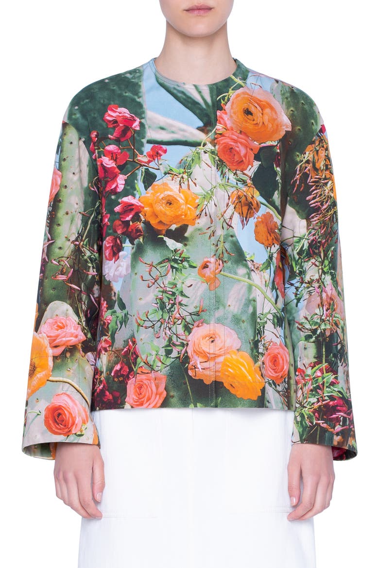 Cactus Blossom Print Jacket, Main, color, CACTUS BLOSSOM PRINT