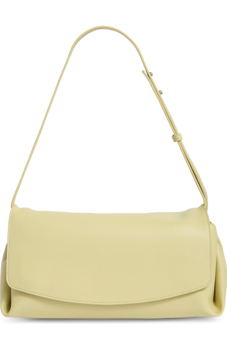 BCBG Draped Shoulder Bag, Main, color, Lemon