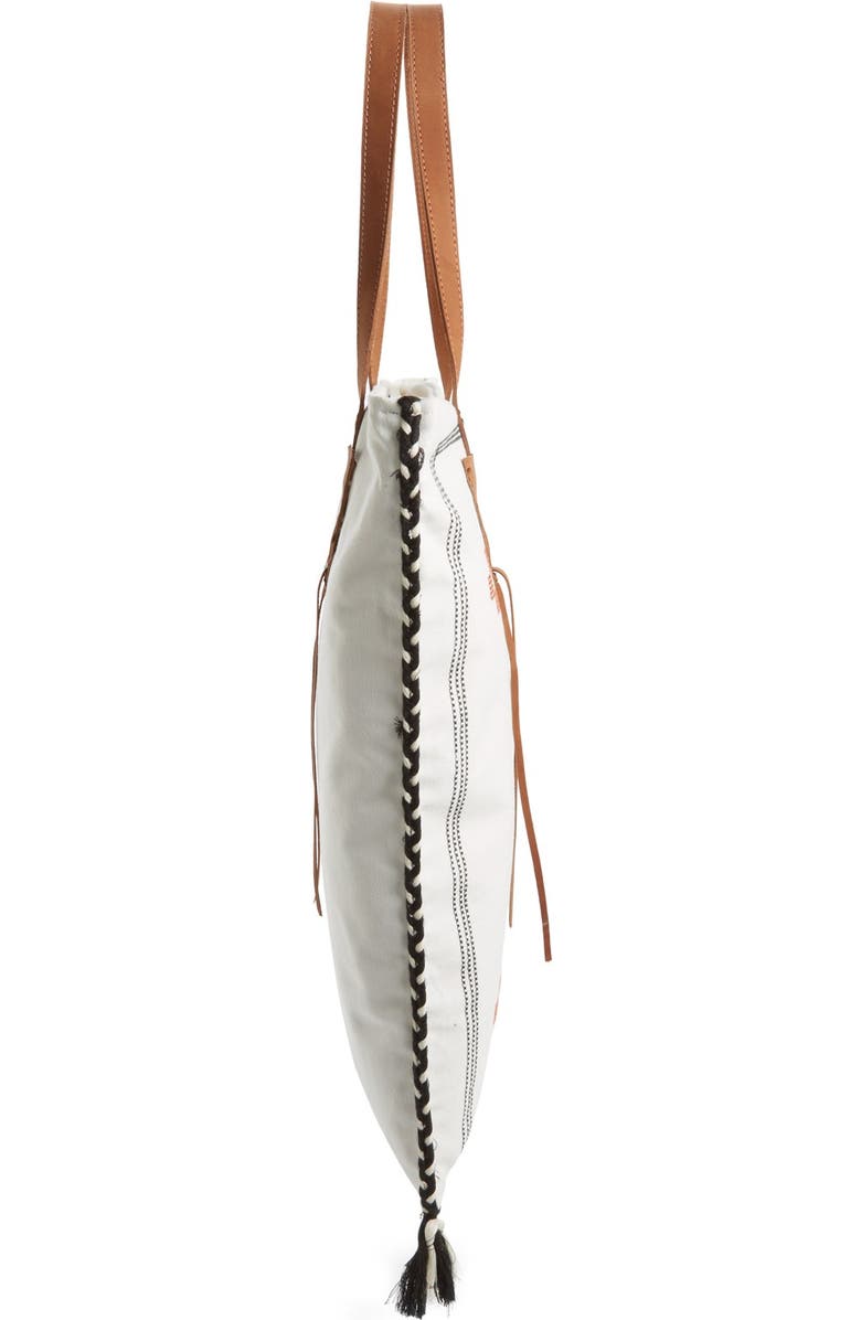 Sole Society Embroidered Vertical Canvas Tote, Alternate, color,