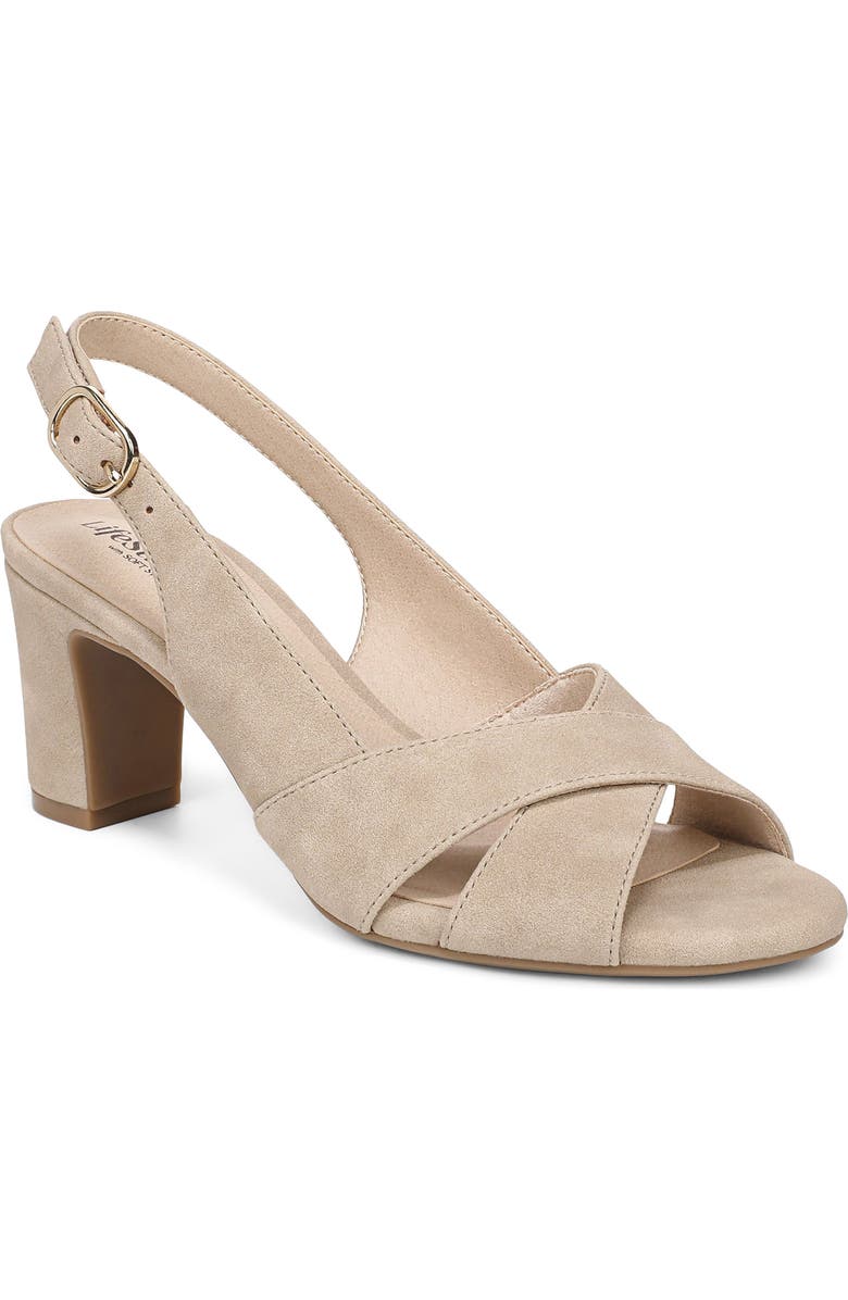 LifeStride Freesia Slingback Sandal, Main, color, Dark Taupe