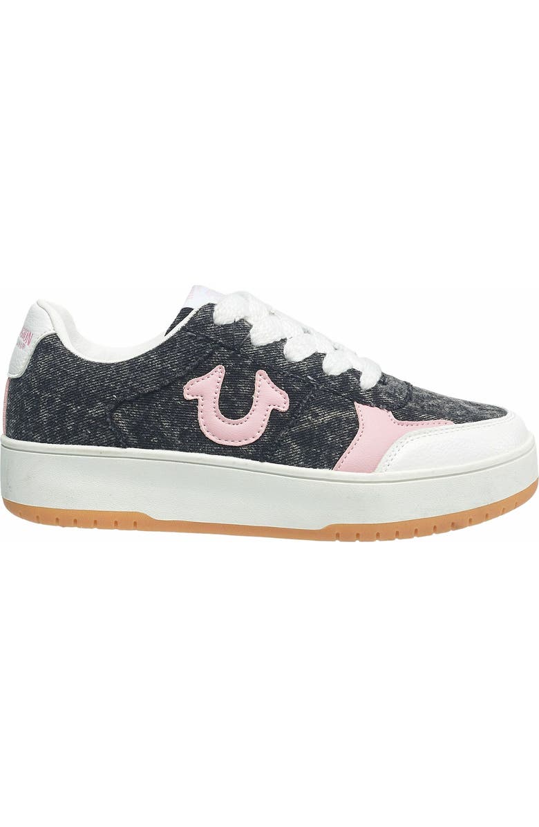 True Religion Ladies Kim Logo Sneaker, Alternate, color, Black