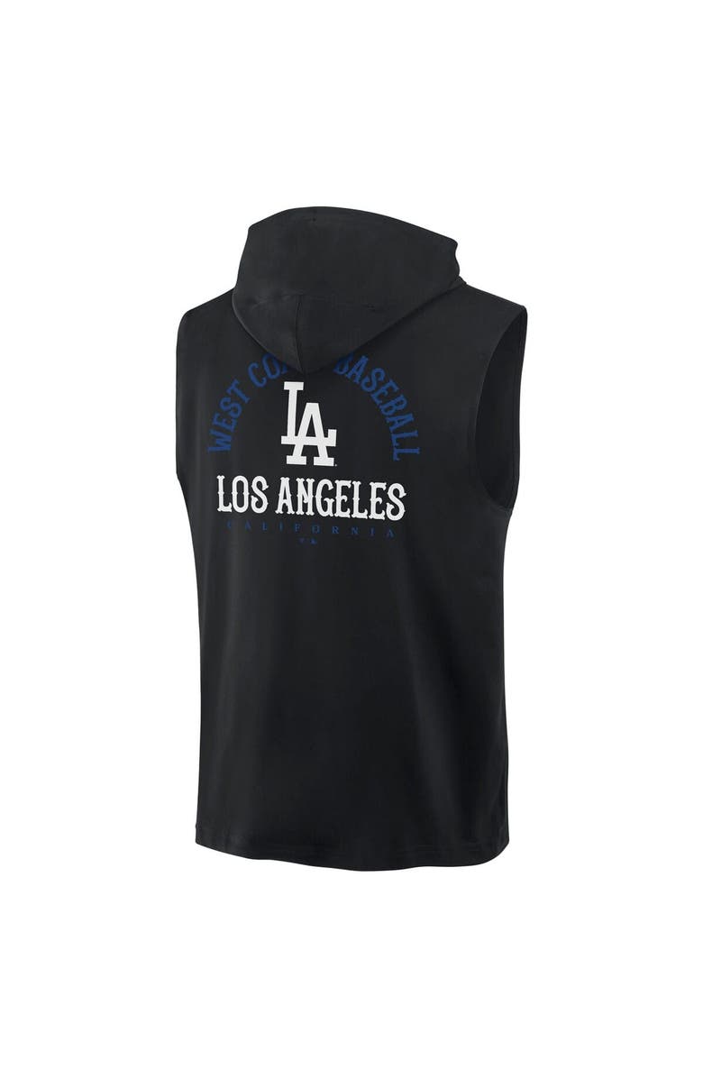 FANATICS Men's Fanatics Black Los Angeles Dodgers Fire Speed Sleeveless Pullover Hoodie, Alternate, color, 