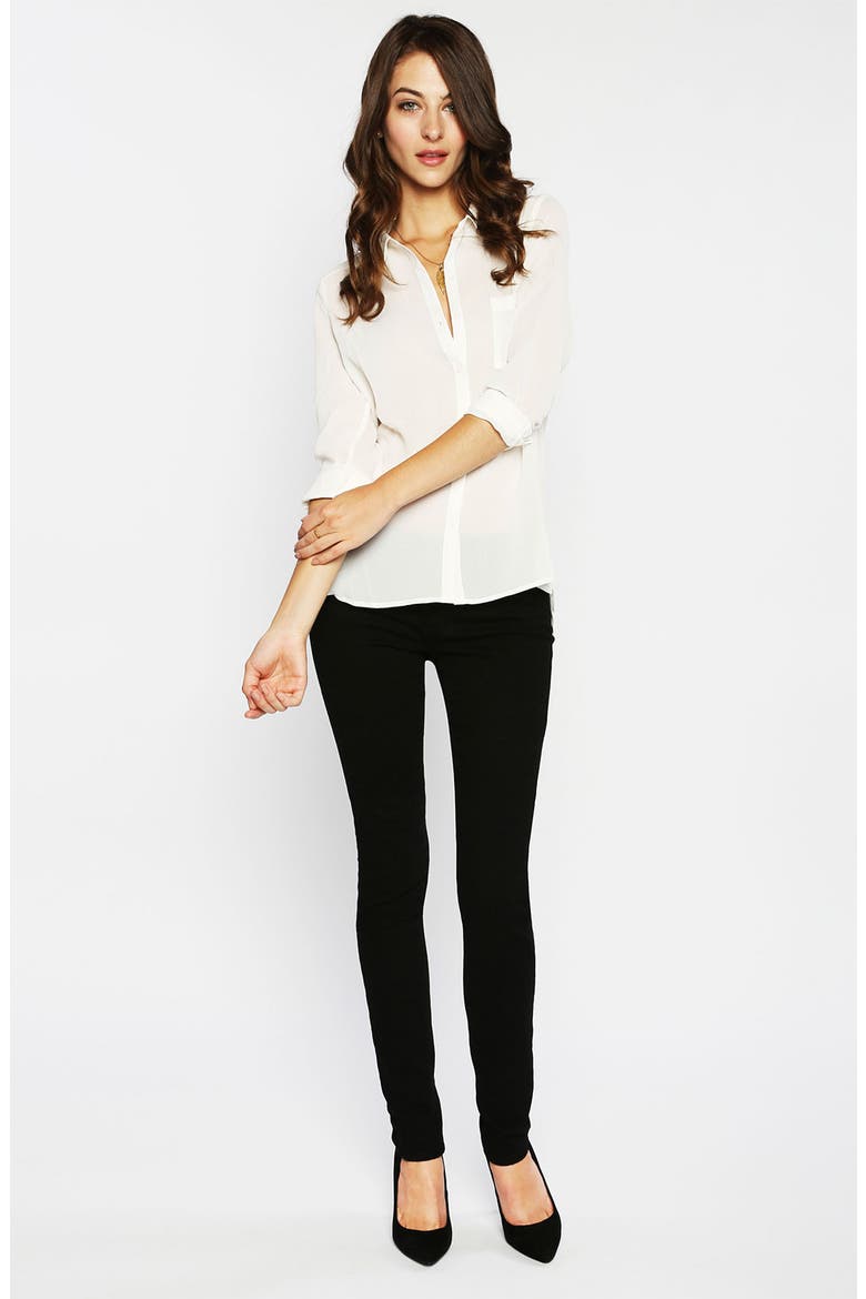 Denim 'Skyline' Skinny Stretch Jeans, Alternate, color, BLACK INK