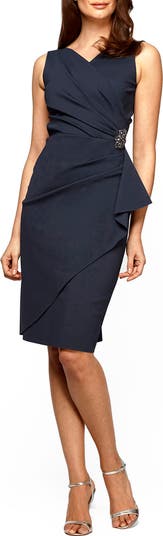 Alex Evenings Danielle Beaded Contour Dress Fuchsia / 16