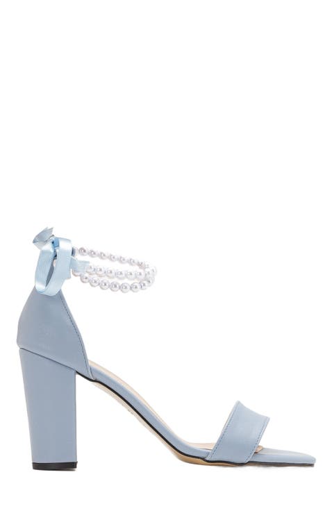 Melissa Block Heels Sandals with Pearls