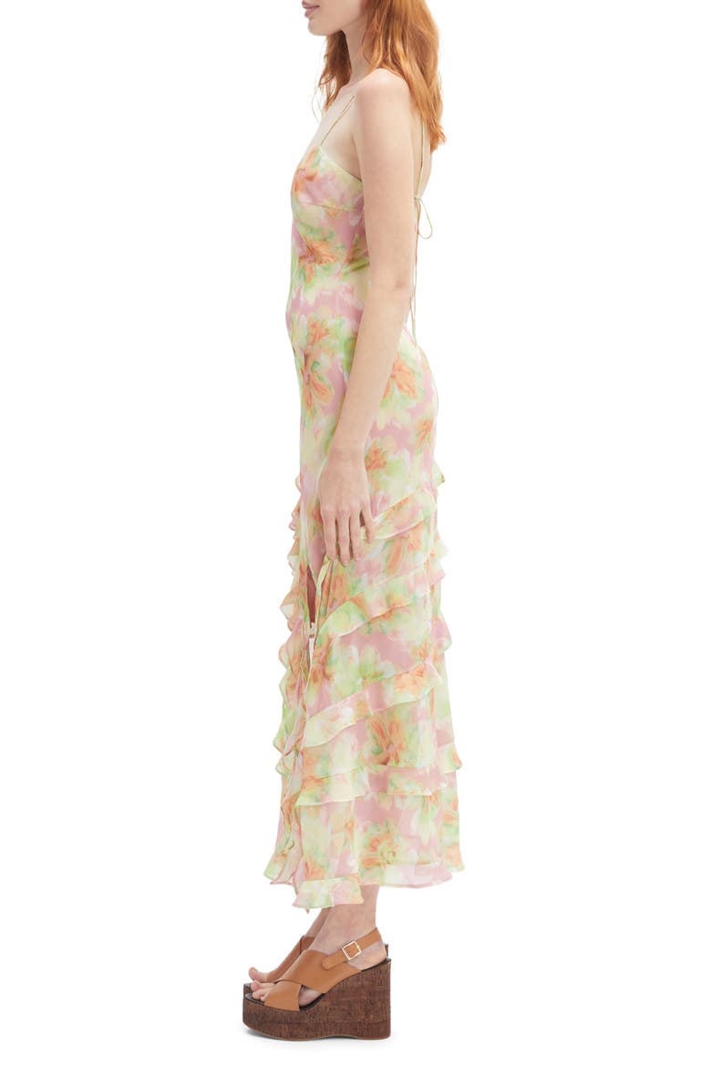 Cantara Ruffle Trim Maxi Dress, Alternate, color, PINK FLORAL