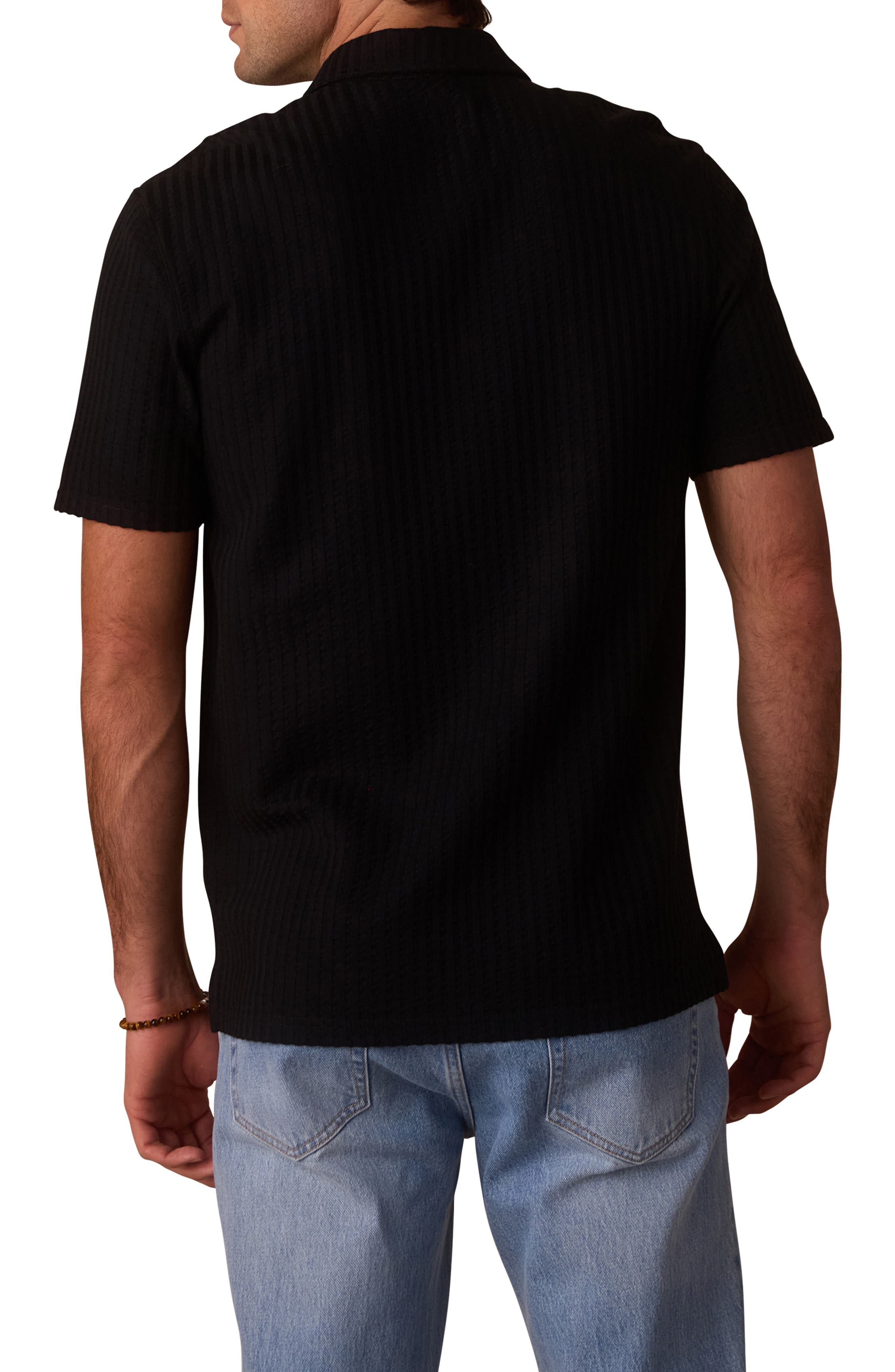 Мужские The Normal Brand Getaway Short Sleeve Knit Button-Up Shirt — фото 3