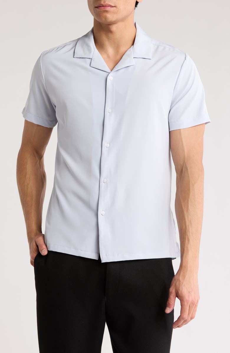 DENIM AND FLOWER Textured Camp Shirt, Main, color,