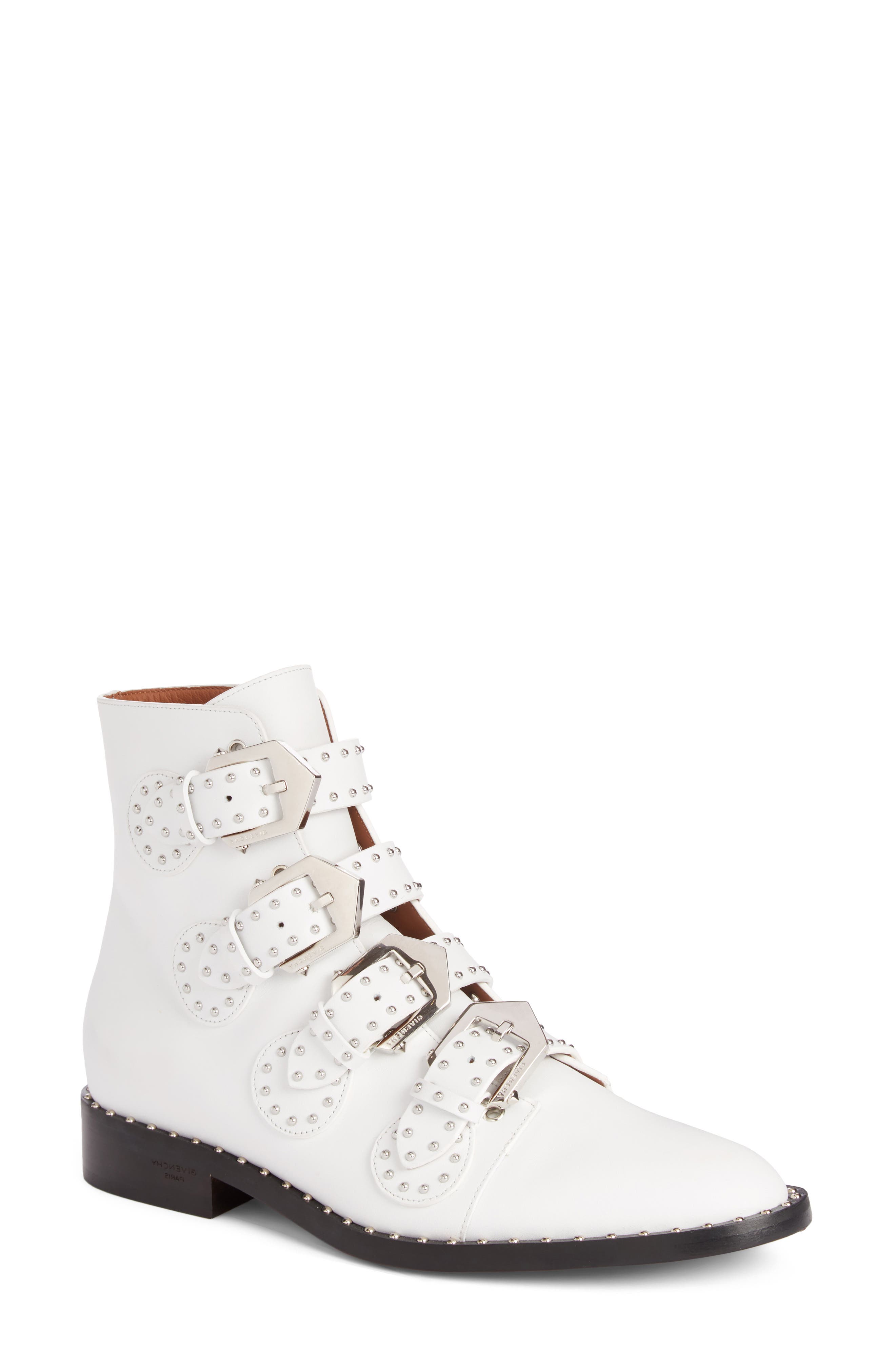 Givenchy Prue Studded Buckle Bootie, Main, color, 