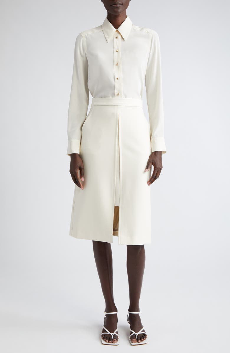 St. John Collection Silk Crêpe de Chine Shirt, Alternate, color, 