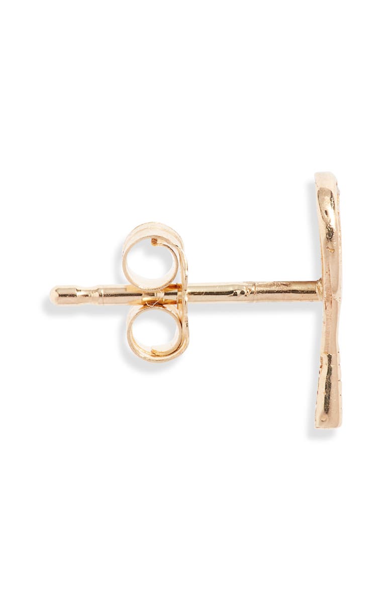 Anzie Love Letter Tennis Diamond Stud Earrings, Alternate, color, Gold
