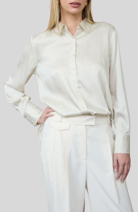 Stripe Button-Up Shirt