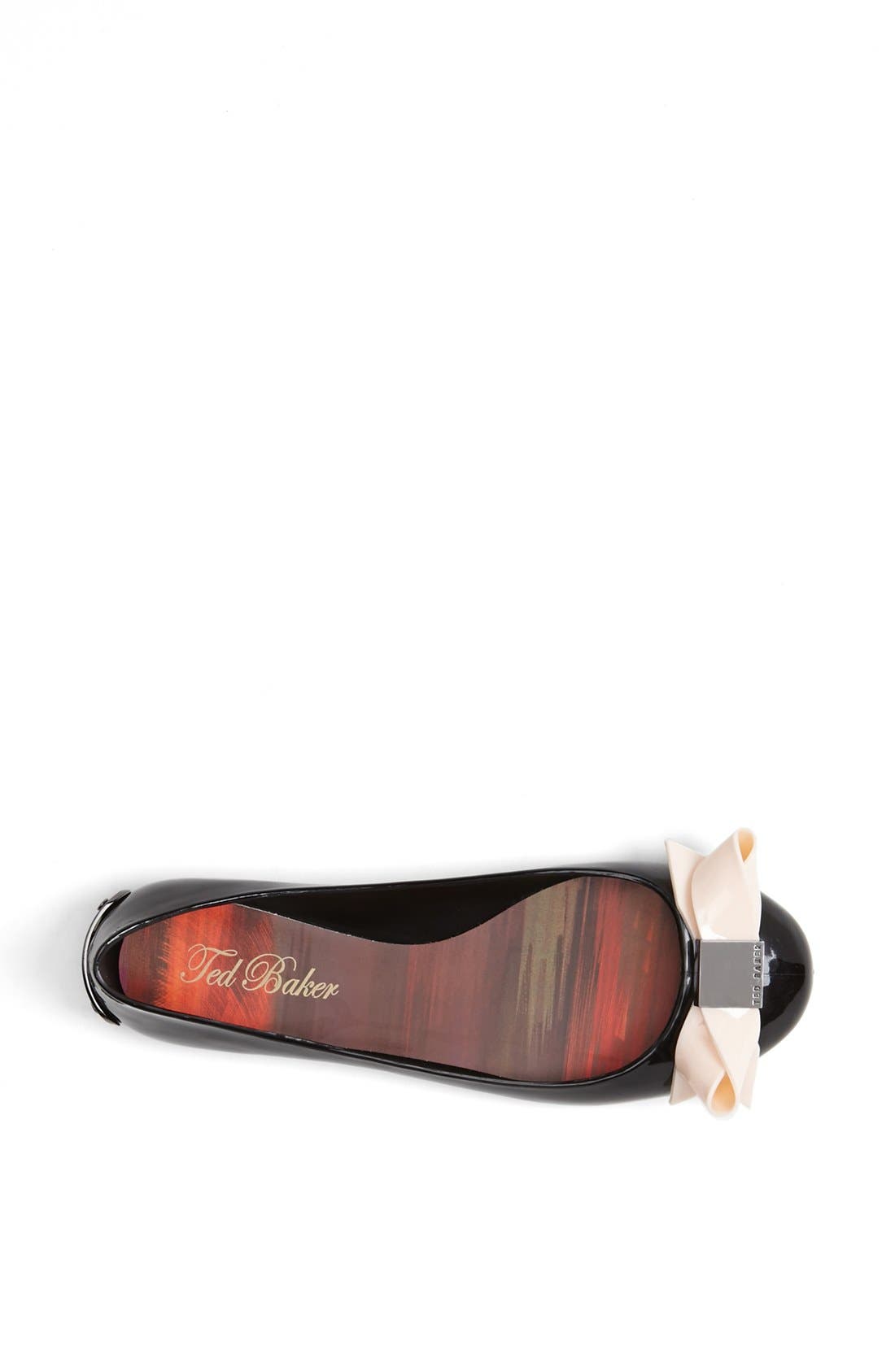 'Narea' Flat, Alternate, color, BLACK/ LIGHT PINK