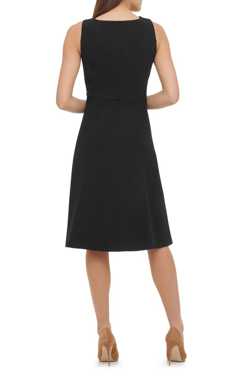 Tommy Hilfiger Sleeveless Scuba Crepe Button Front Dress, Alternate, color,