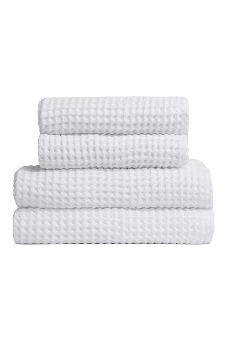Waffle Towels, Main, color, WHITE