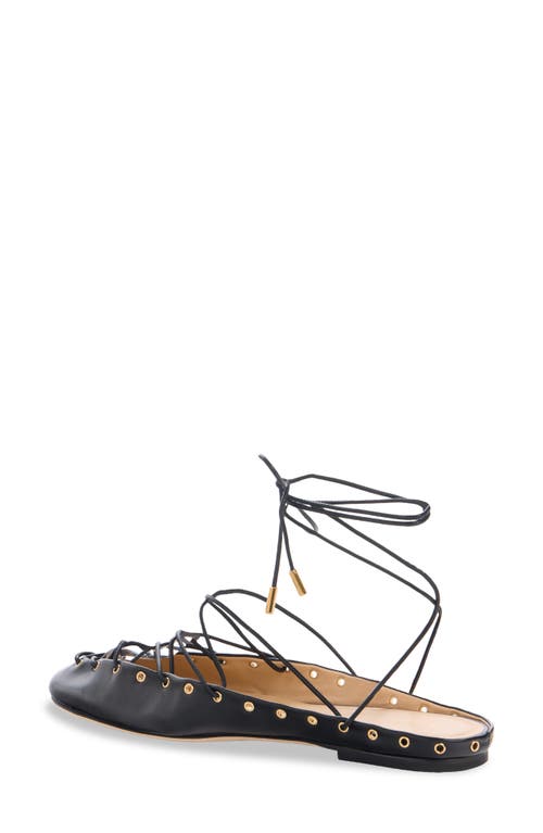 Chloé Ghillies Leather Ballet Flats In Black