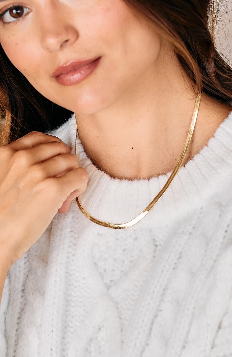 Brook and York Hazel Herringbone Necklace, Alternate, color,