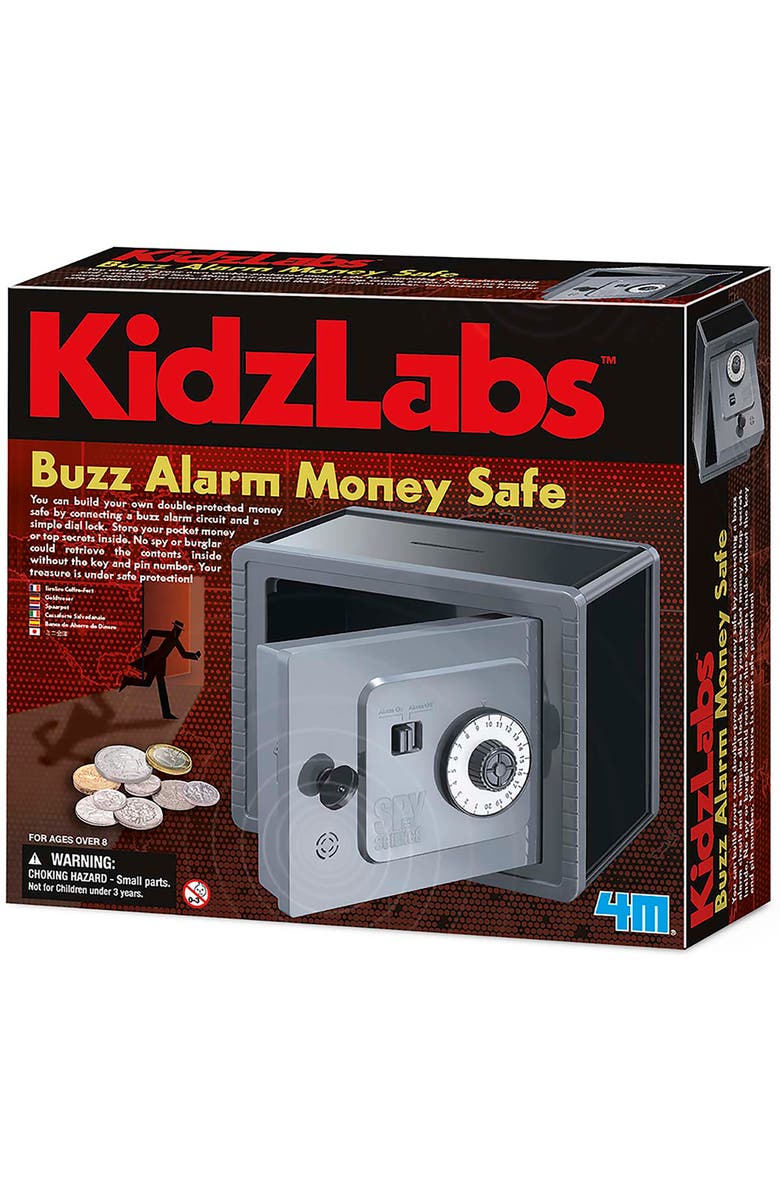 4M KidsLabs, Buzz Alarm Money Safe, DIY Electric Piggy Bank Building Kit, 8+, Main, color, Multicolored