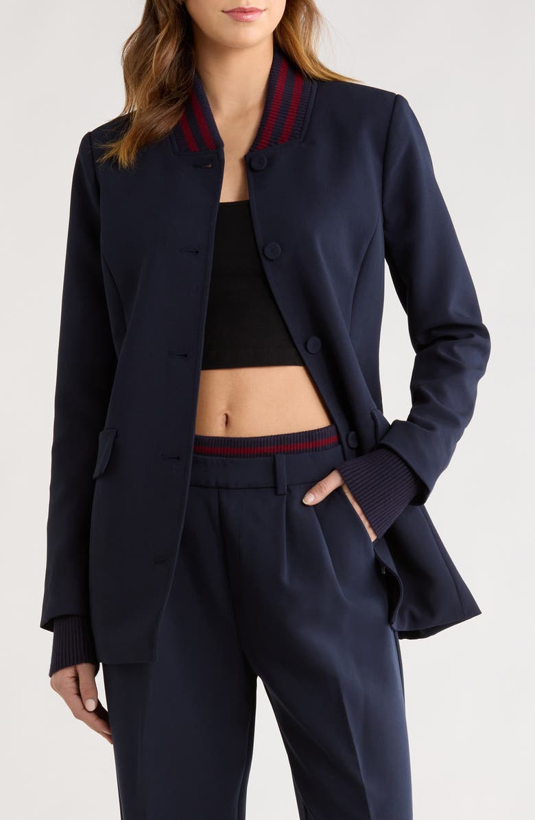 Favorite Daughter The Varsity Blazer, Main, color, Navy/ Vino