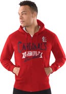 STARTER Men's Starter Red St. Louis Cardinals Distressed Full-Zip Hooded Jacket