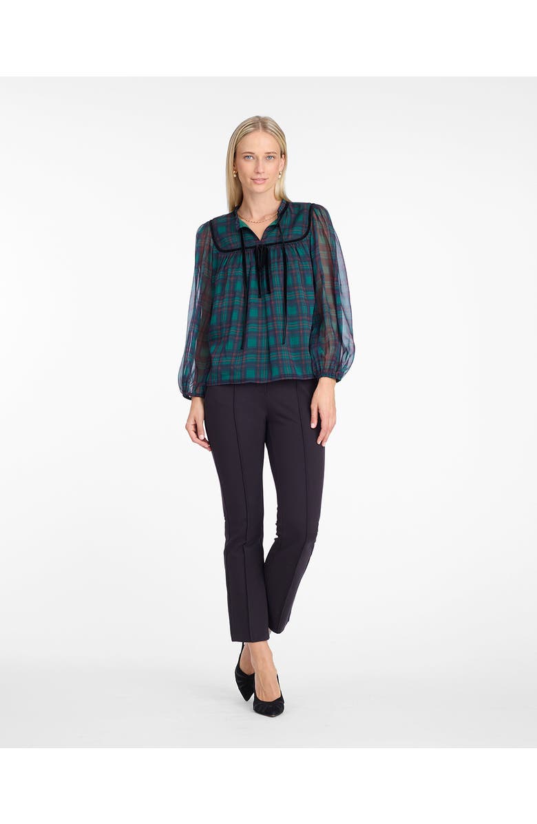 Draper James Bow Long-Sleeve Top, Alternate, color, Green Multi