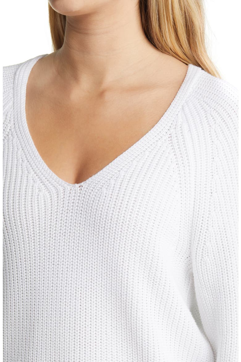 Belle Haven Pima Cotton Blend Sweater, Alternate, color, WHITE