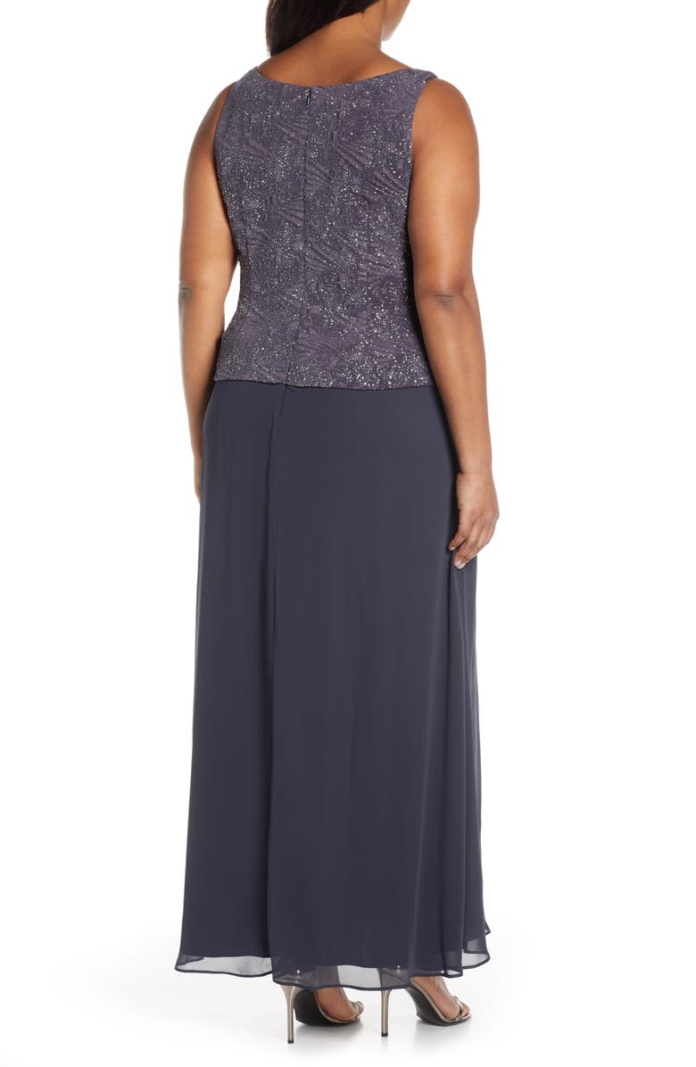 Alex Evenings Mock Two-Piece Gown with Jacket, Alternate, color, 