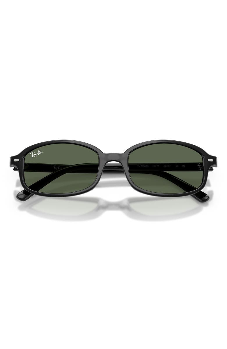 Ray-Ban Kids' 49mm Irregular Sunglasses, Alternate, color, Black / Dark Green