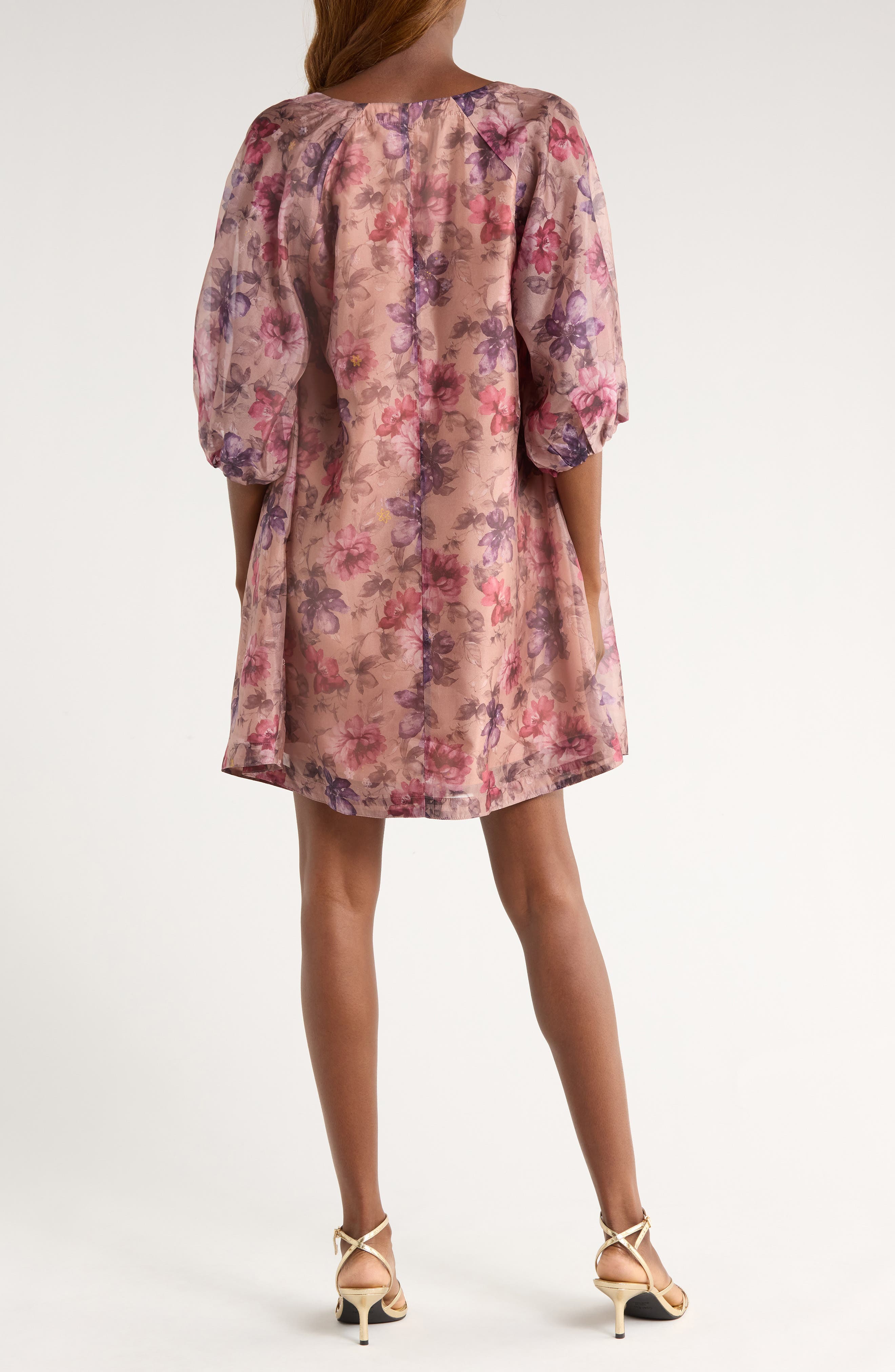 Bubble Sleeve Shift Dress - image 2
