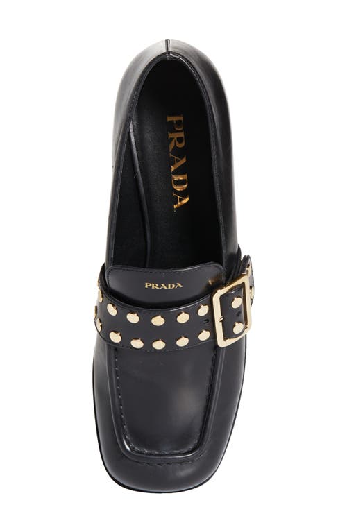 Prada Modellerie Stud Loafer Pump In Nero
