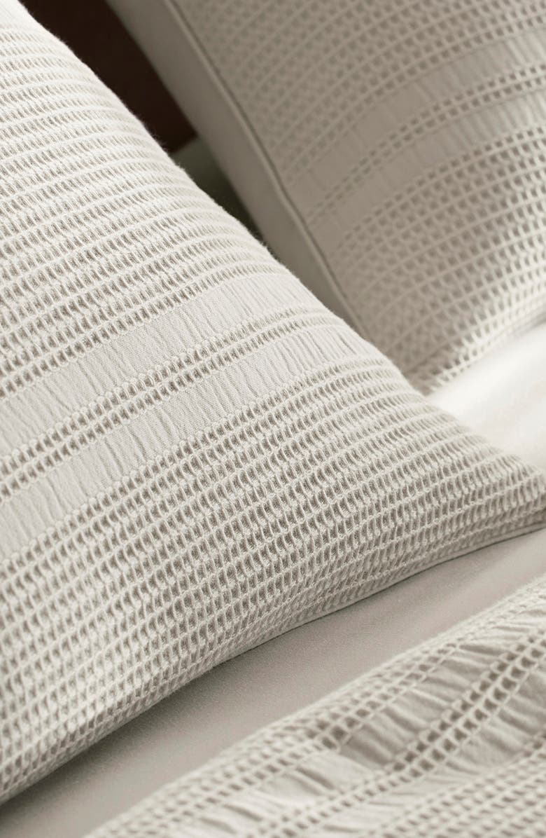 Boll & Branch Waffle Weave Organic Cotton Duvet Cover & Sham Set, Alternate, color, Mist