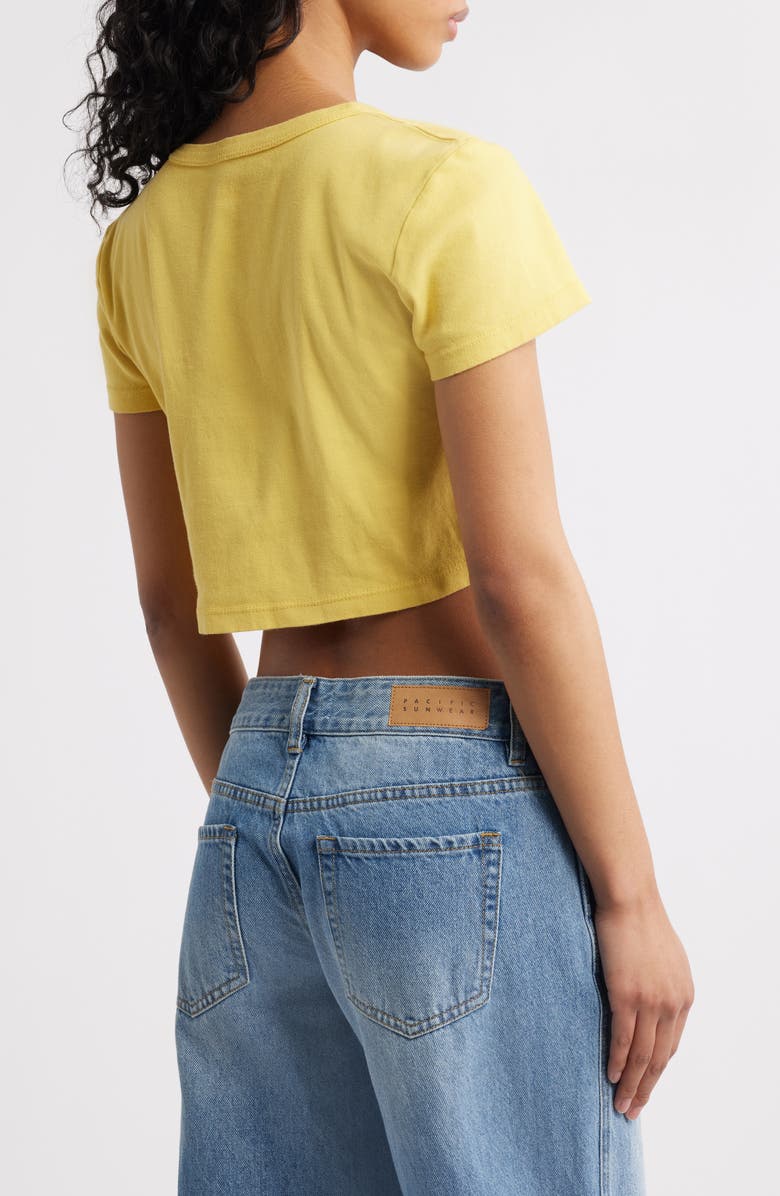 Junk Food Sweet Like Honey Cotton Graphic Baby Tee, Alternate, color, Misted Yellow