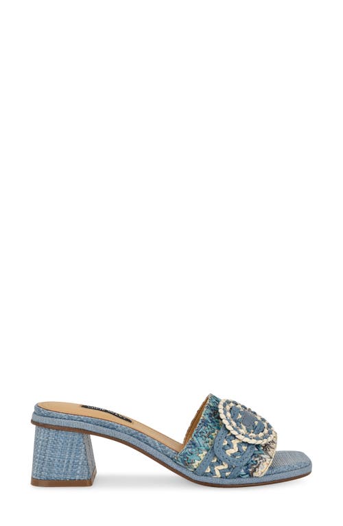 Shop Nine West Ending Sandal In Medium Blue
