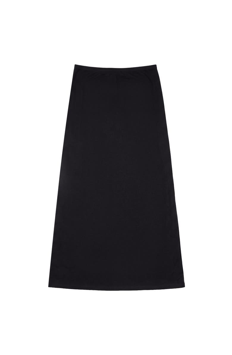 Monte Carlo Long Pull On Elastic Waist Plaid Ribbon Skirt, Main, color, Black