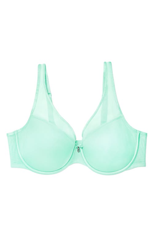 Curvy Couture Underwire Plunge Bra In Mint Chip