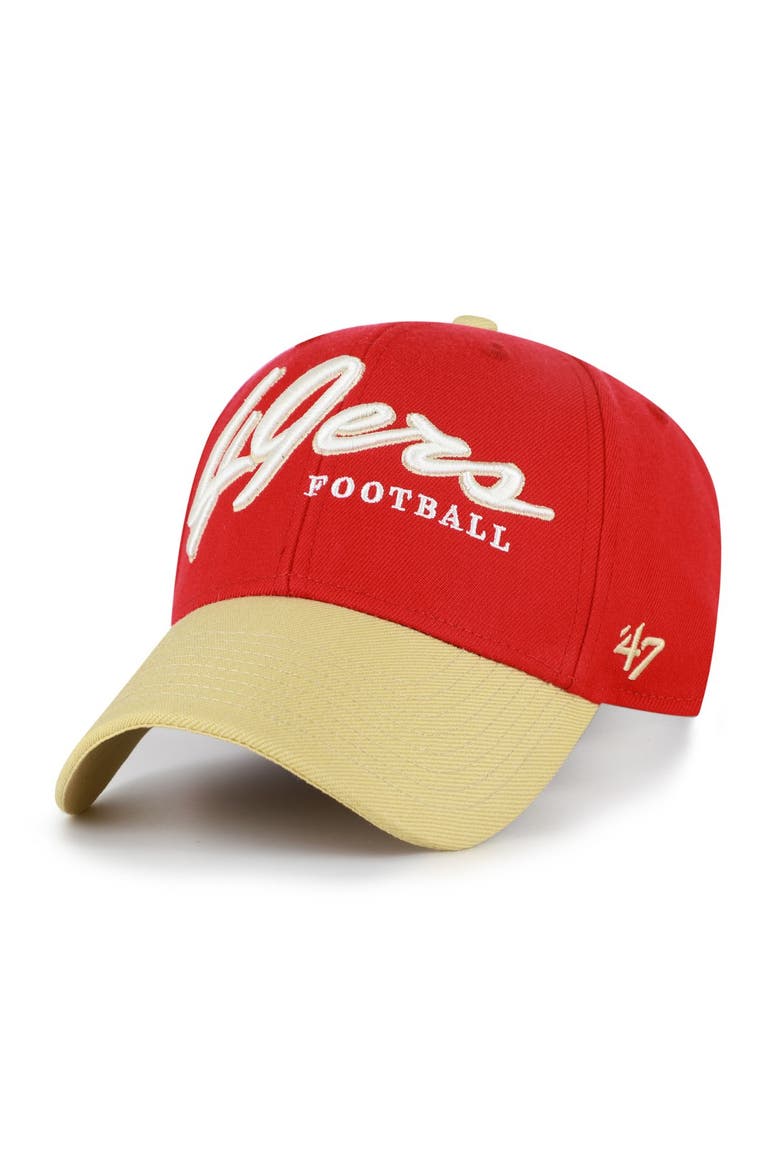 Men's '47  Scarlet San Francisco 49ers Throwback MVP Adjustable Hat, Alternate, color, Scarlet
