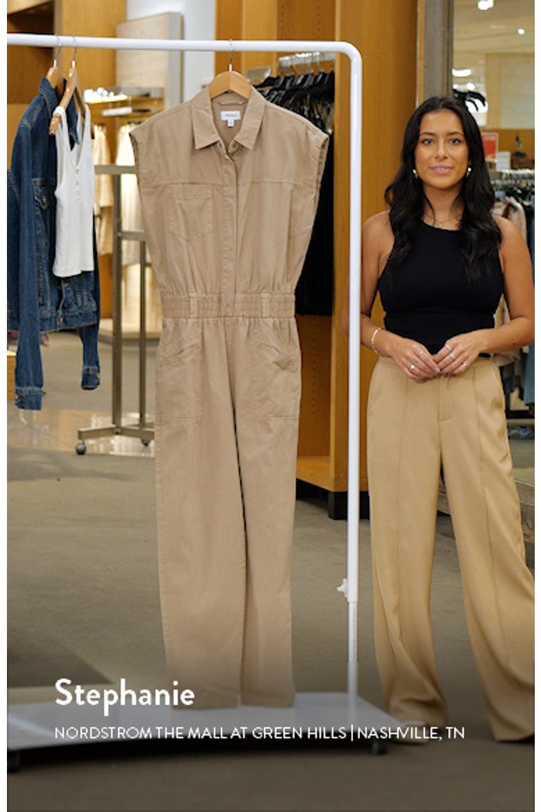 Rosie Padded Shoulder Cotton Jumpsuit video