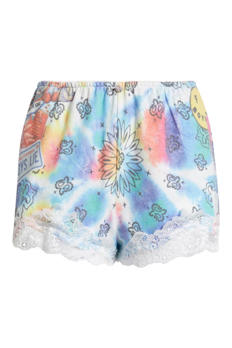 Danna Tie Dye Hacci Shorts, Alternate, color, MULTI