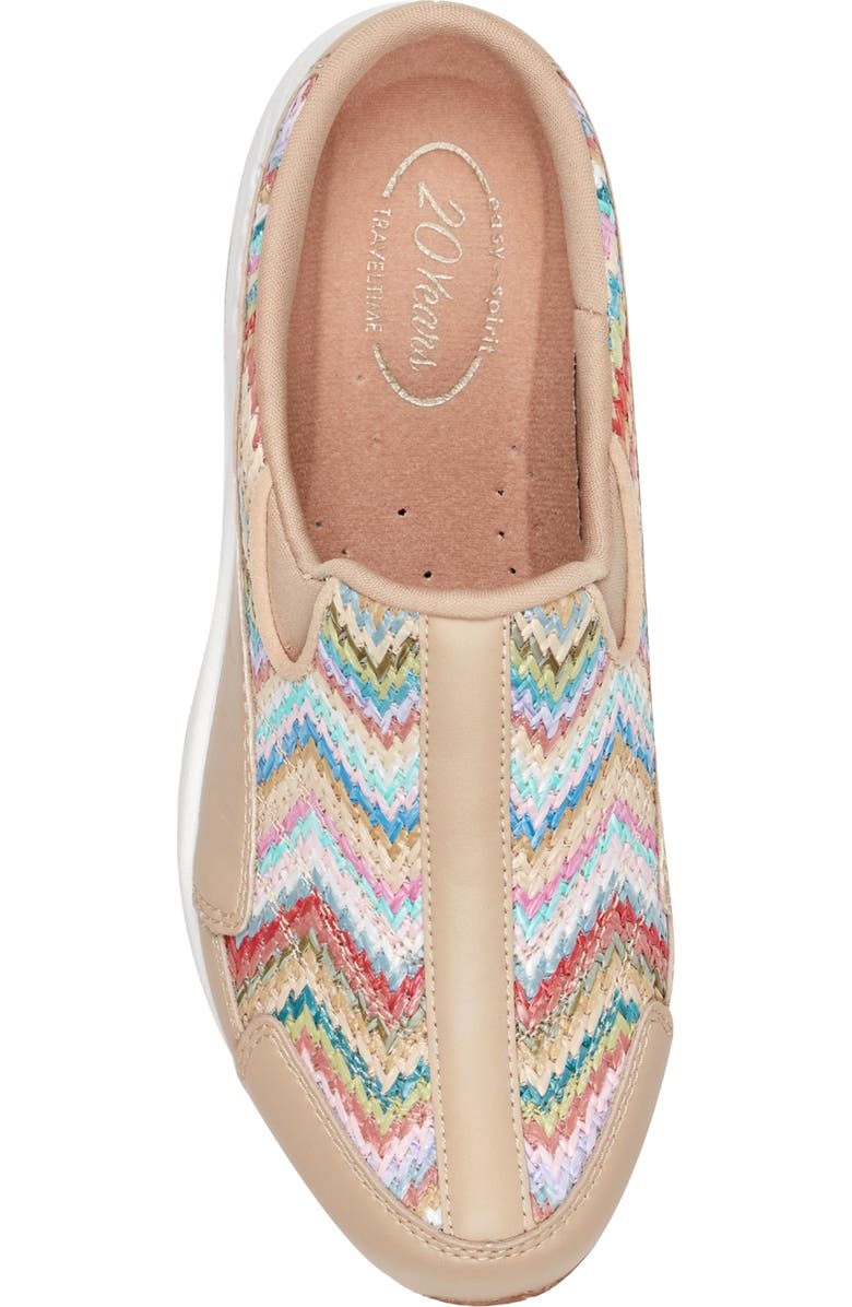 Easy Spirit Traveltime Slip-On Sneaker, Alternate, color, Light Natural Chevron
