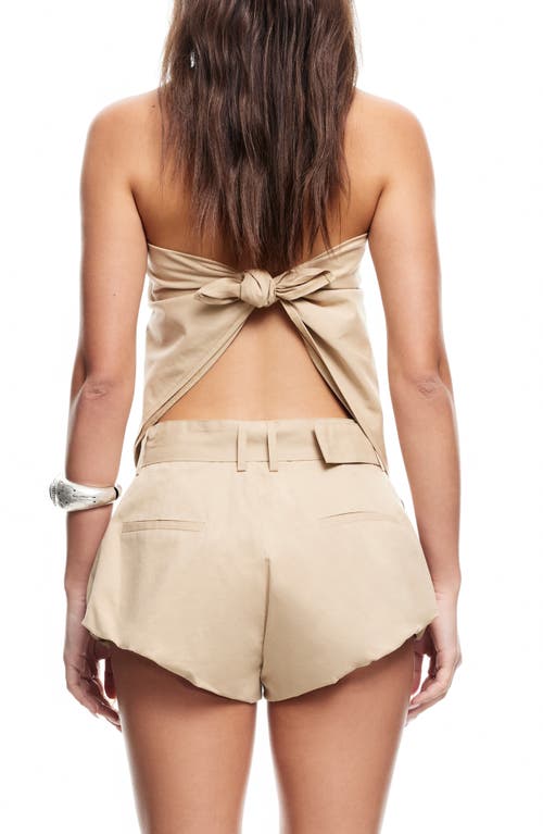 Lioness New York Strapless Bandana Top In Brown