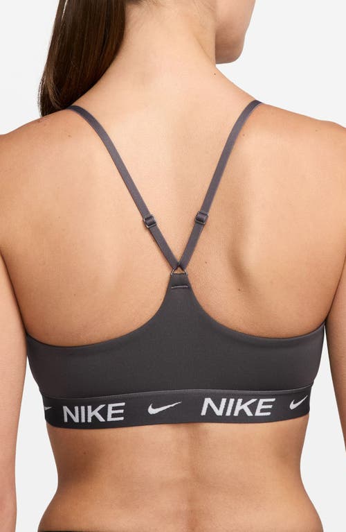 Nike Indy Light Support Padded Adjustable Sports Bra In Black