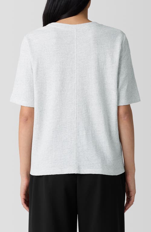 Eileen Fisher Crewneck Short Sleeve T-shirt In Sea Salt