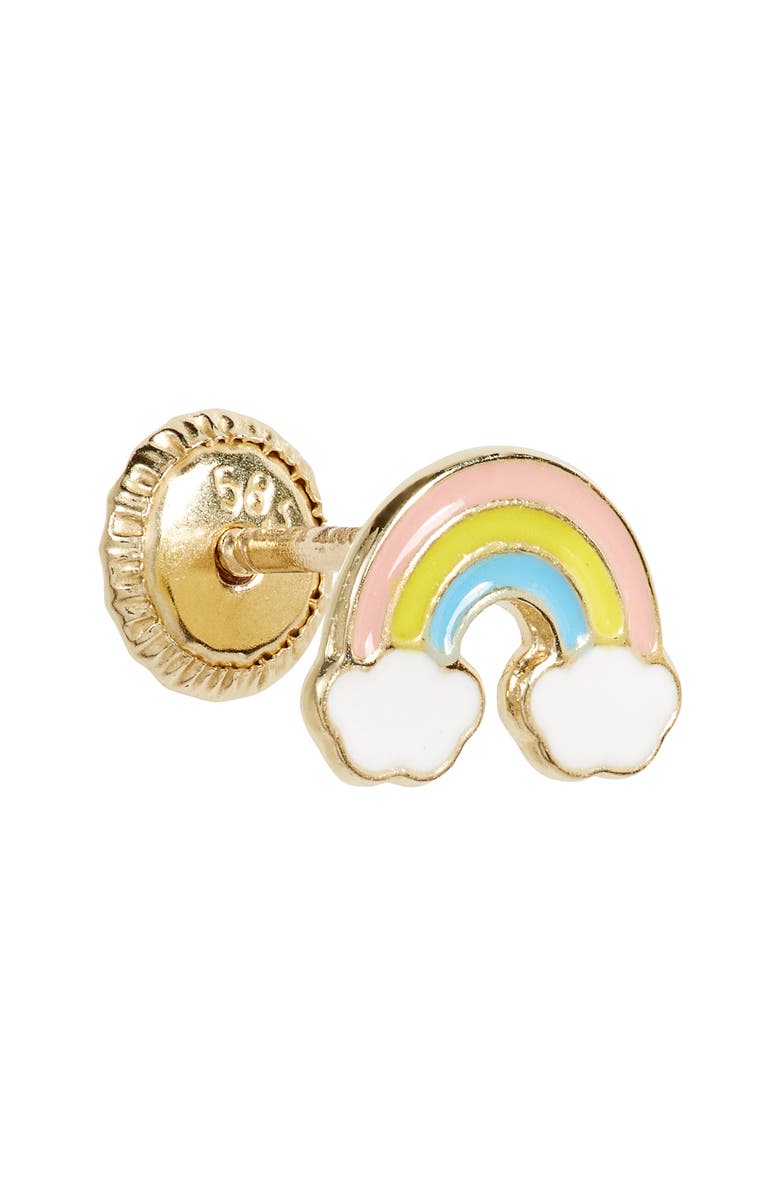 Bony Levy Kids' 14K GoldRainbow Stud Earrings, Alternate, color, 